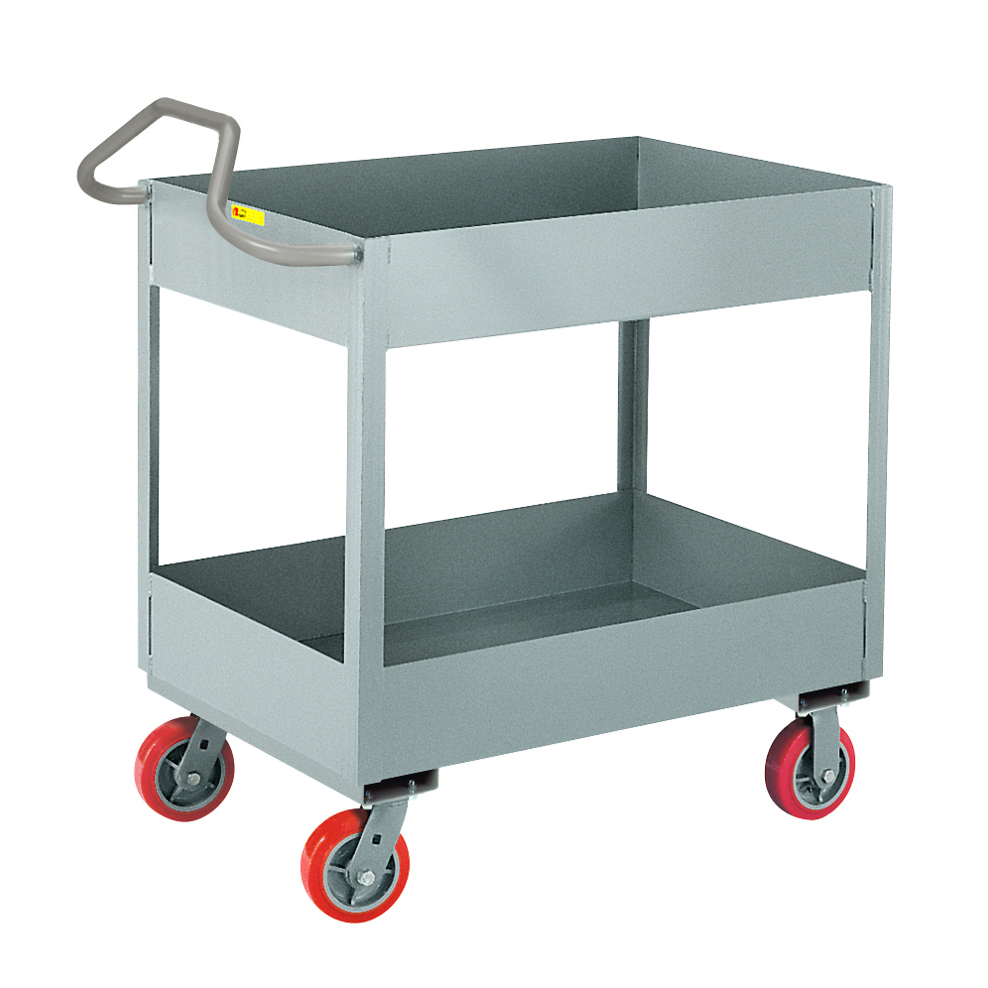 Little Giant Deep Shelf Truck - 24in. x 48in., 3600-Lb. Capacity, 6in. Deep Shelves, Carbon Steel, Ergo Handle, Model# ENDS-2448X6-6PY